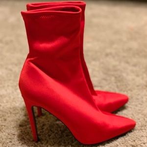 Steve Madden Red Ankle Boots